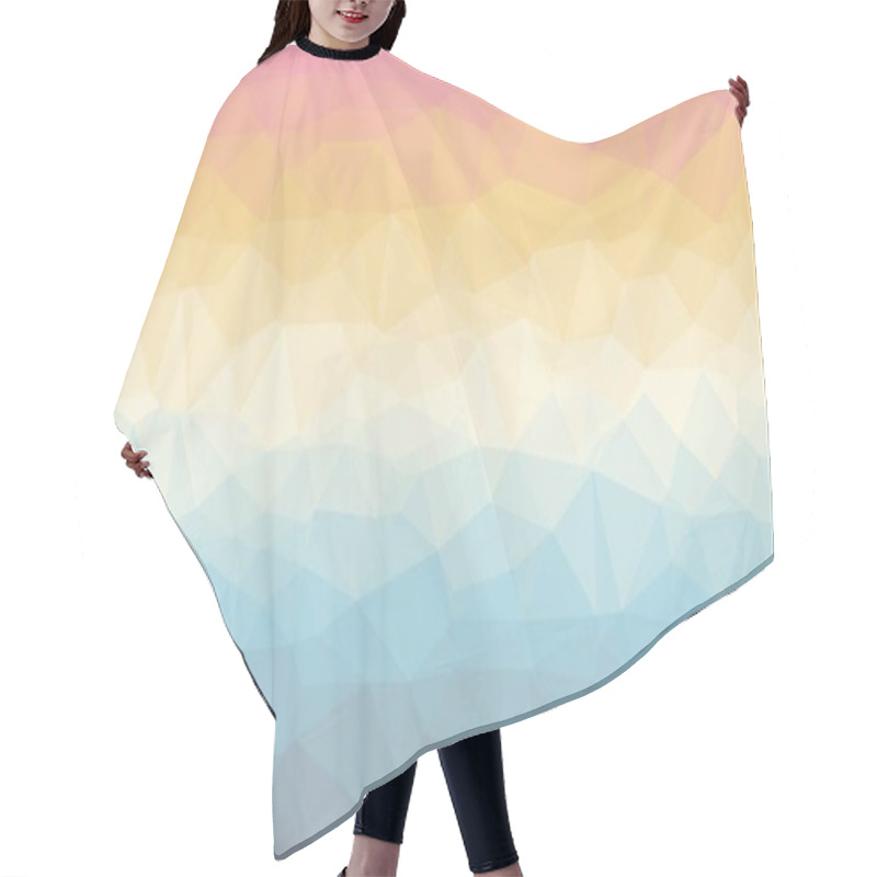 Personality  Pastel Prismatic Background With Polygonal Pattern Hair Cutting Cape