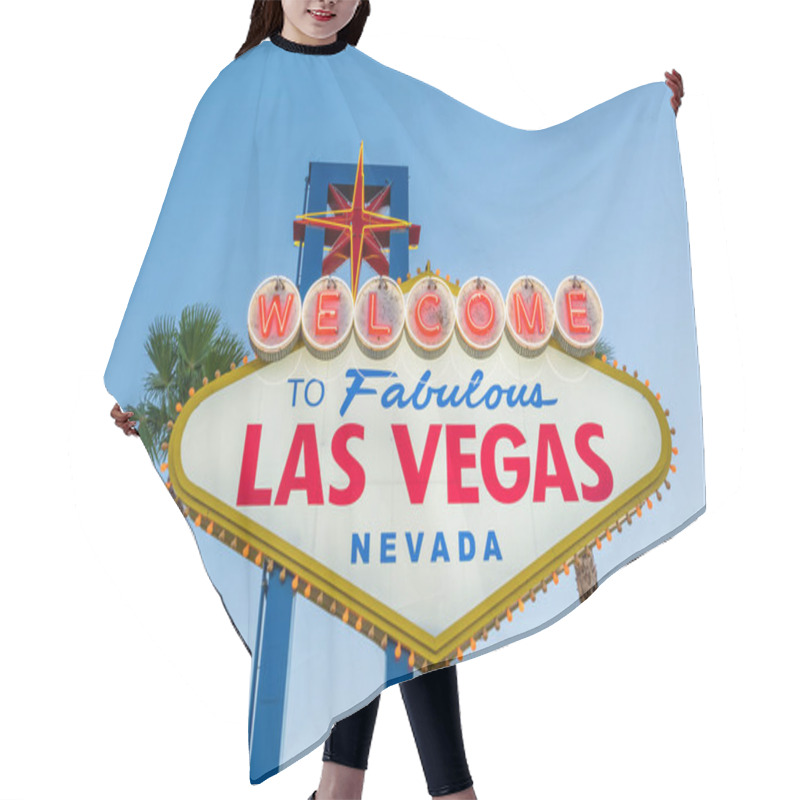 Personality   The Welcome To Fabulous Las Vegas Sign In Las Vegas, Nevada USA Hair Cutting Cape