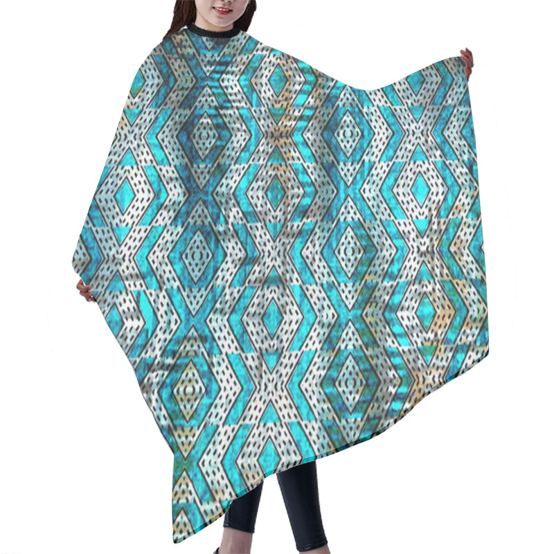 Personality  High Definition Geometry Texture Repeat Pattern On Creative Texture Surface Hair Cutting Cape