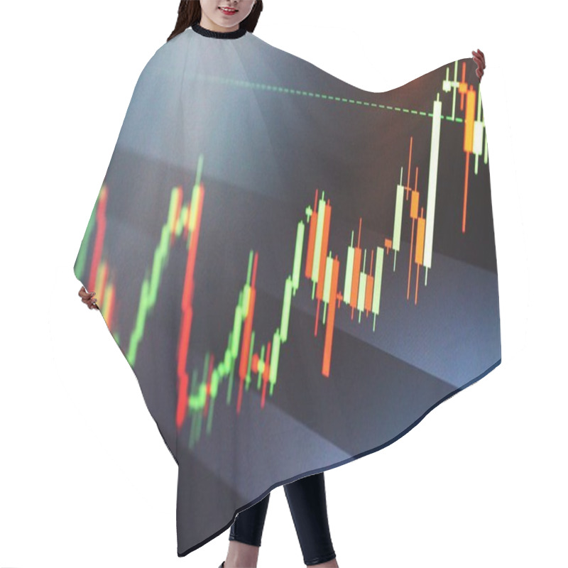 Personality  Stock Japanese Candles Chart Hair Cutting Cape