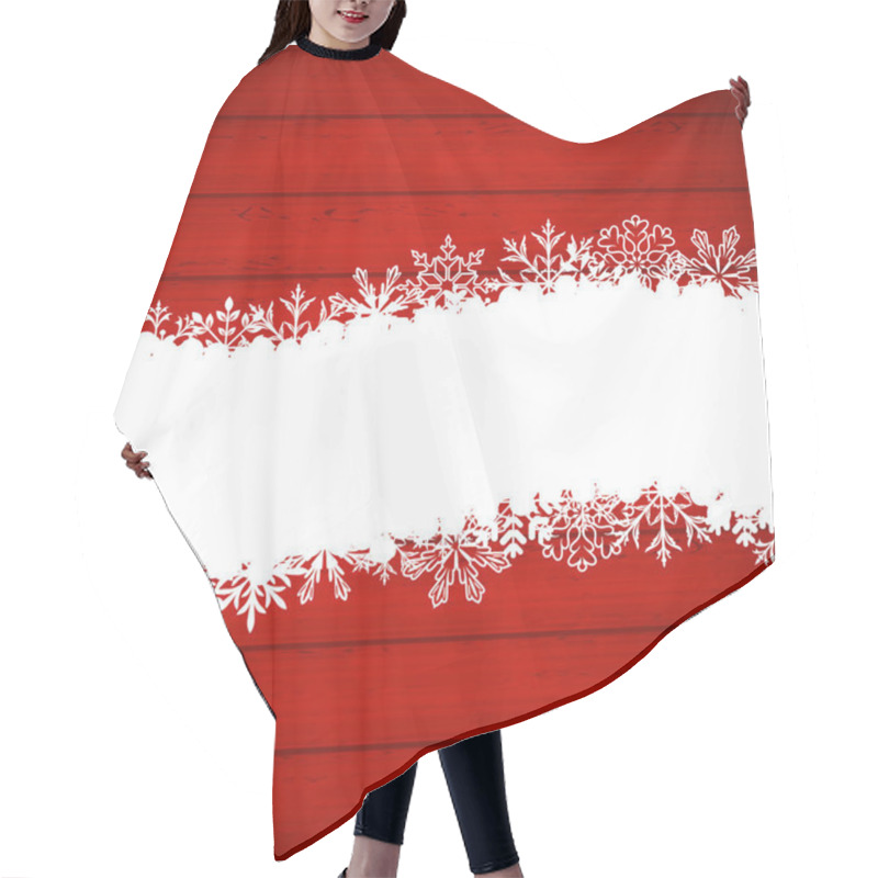 Personality  Snowflakes Border For Happy New Year Hair Cutting Cape