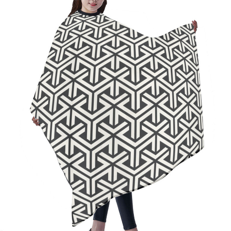 Personality  Abstract Seamless Geometric Y Grid Pattern Hair Cutting Cape