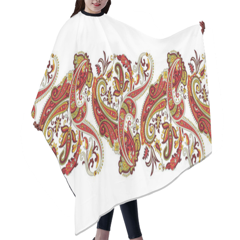 Personality  Seamless Traditional Asian Paisley Border Design Hair Cutting Cape