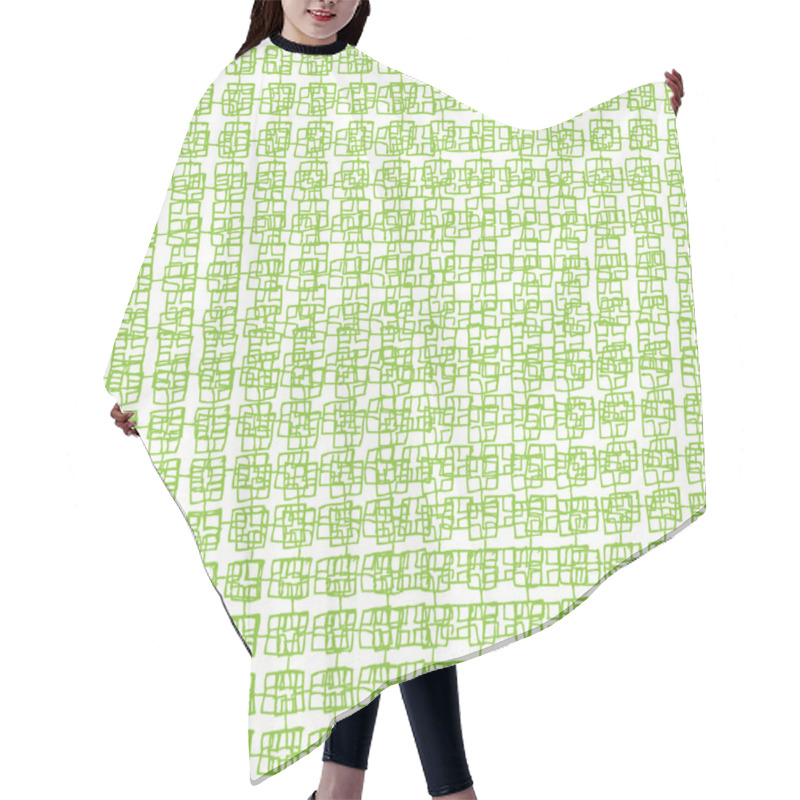 Personality  Green Seamless Ornament Pattern Hair Cutting Cape