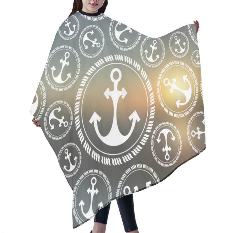 Personality  Background With Anchors Hair Cutting Cape