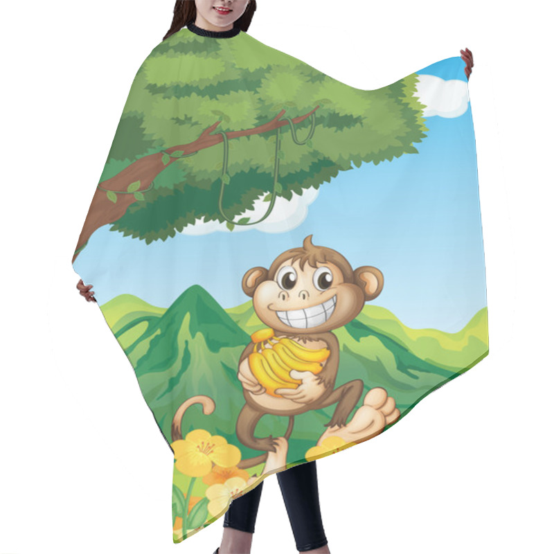 Personality  Monkey Hair Cutting Cape