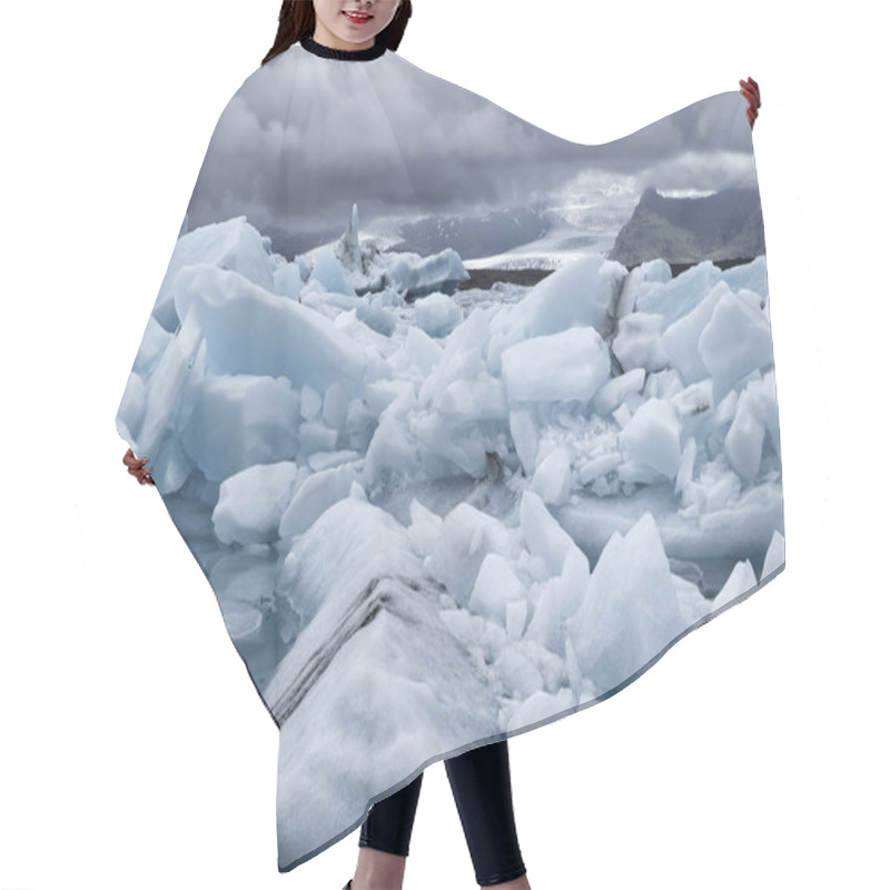 Personality  Icebergs On The Glacial Lagoon Hair Cutting Cape