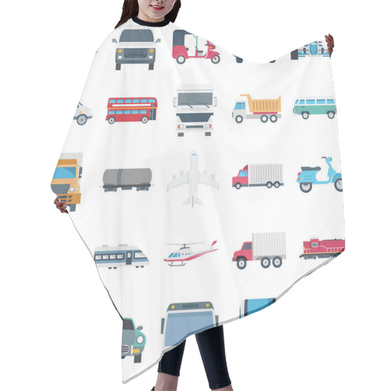 Personality  We Are Offering You A Set Of Transport Illustration Icons, Very Useful For Your Transport And Travel Project. Hair Cutting Cape