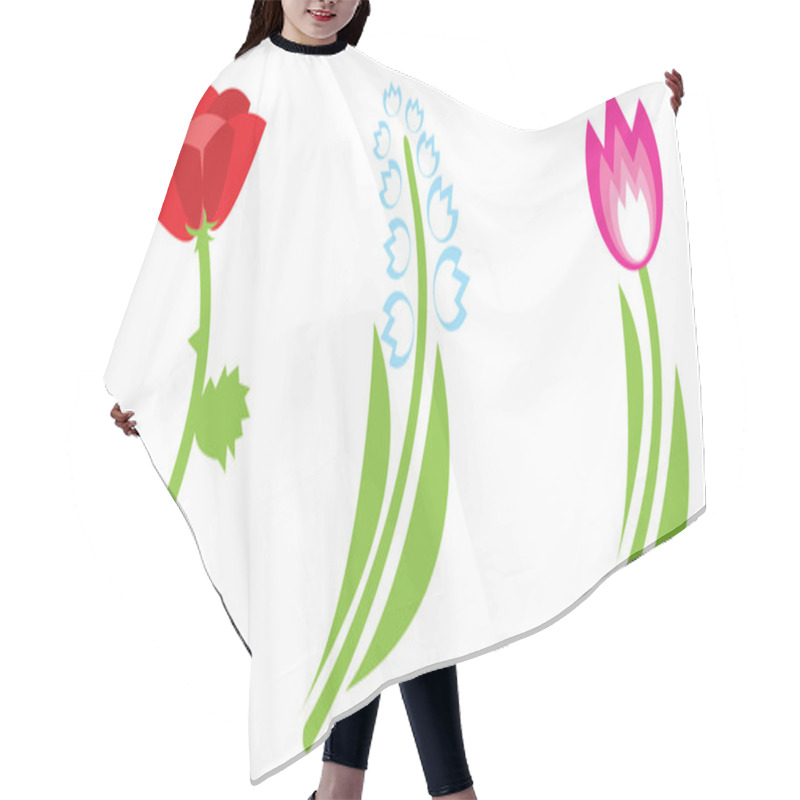 Personality  Flower Set Hair Cutting Cape