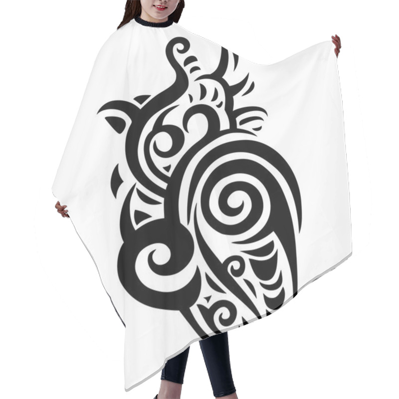 Personality  Decorative Heart. Ethnic Pattern. Hair Cutting Cape