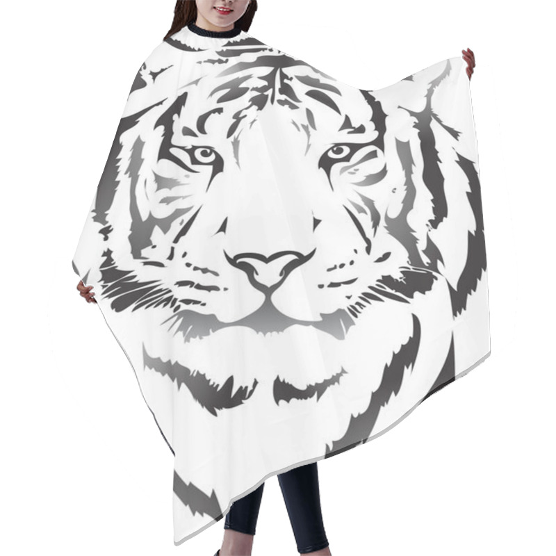 Personality  Tiger Head Hair Cutting Cape