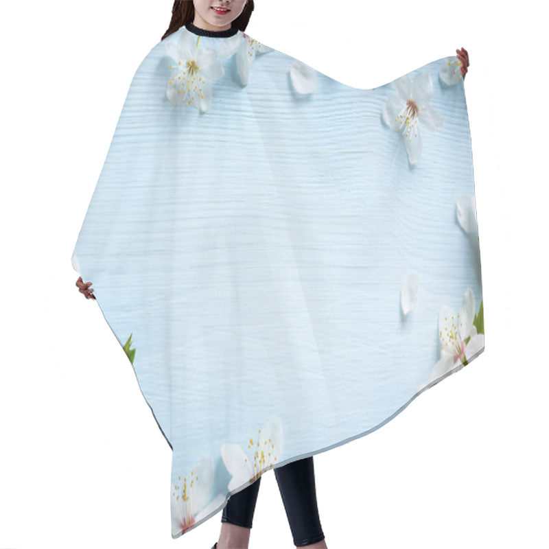 Personality  Art Spring Border Background With White Blossom Hair Cutting Cape