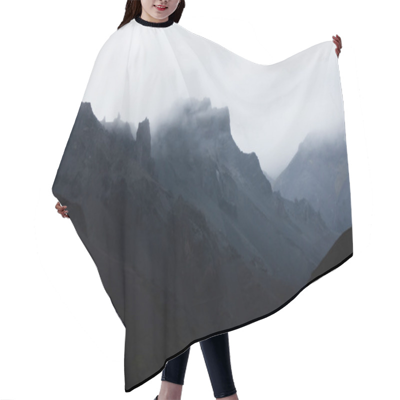 Personality  Fog Over Rugged Mountains Hair Cutting Cape