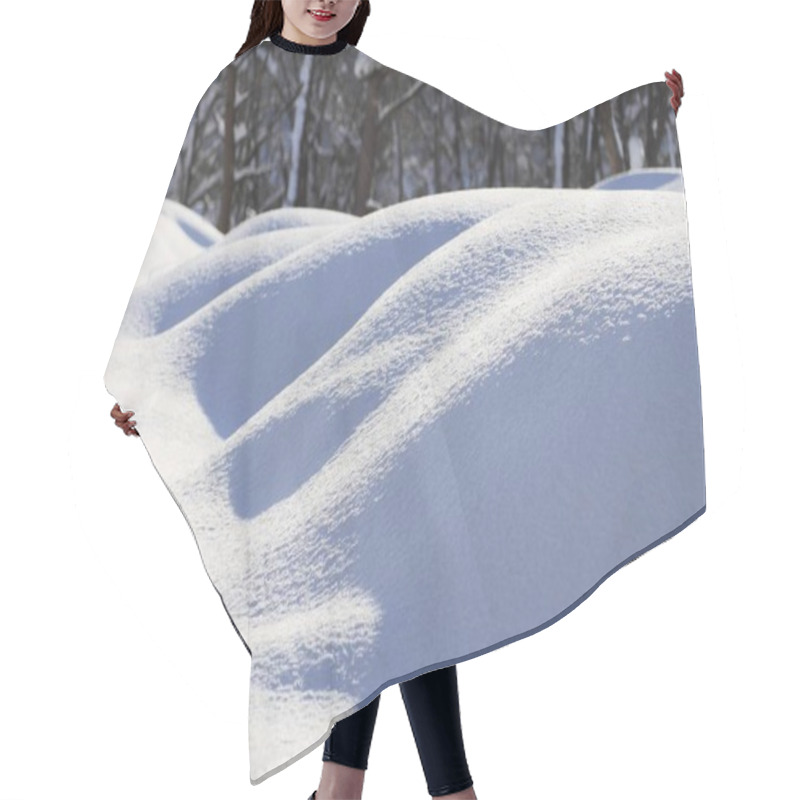 Personality  Snow Field Texture Background, Detailed Close Up In Morioka, Japan Hair Cutting Cape