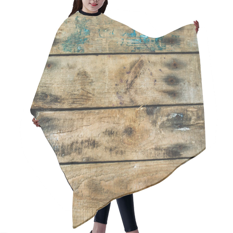 Personality  Old Rustic Faded Wooden Texture Hair Cutting Cape