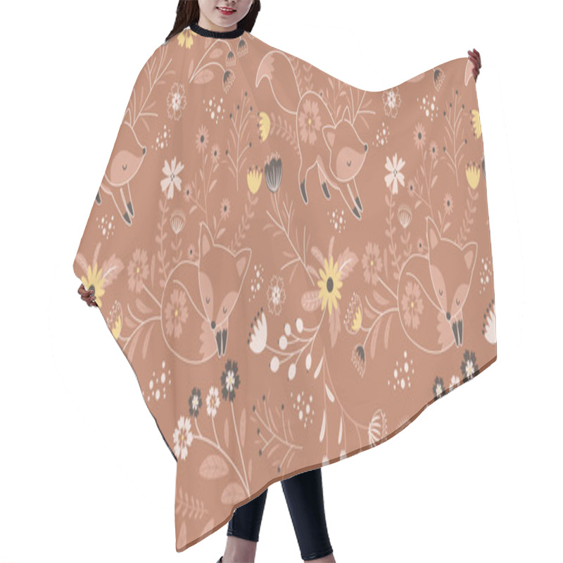 Personality  Beautiful Folk Fox Seamless Pattern Hair Cutting Cape