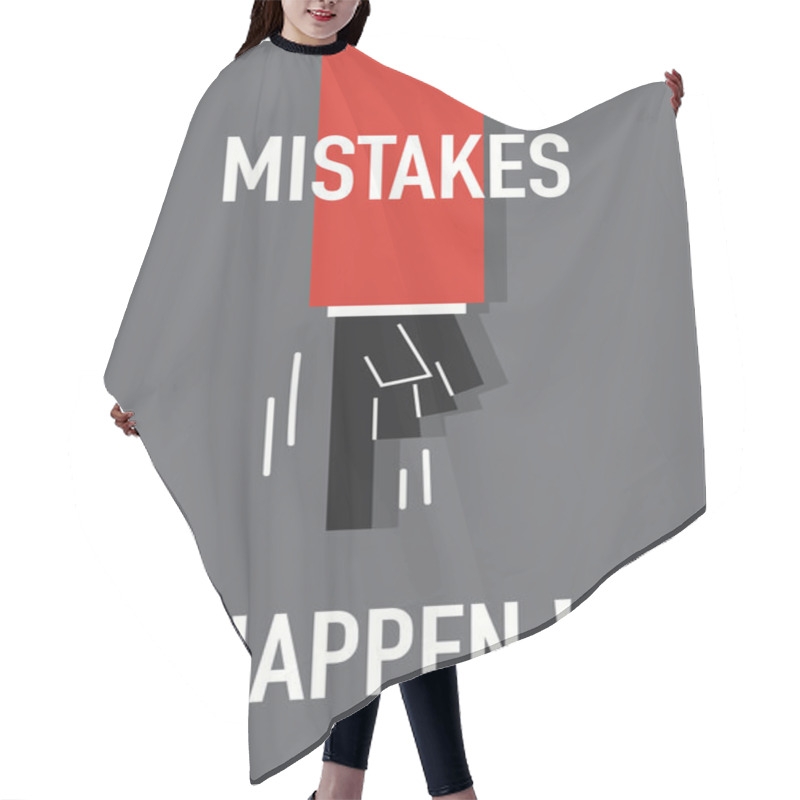 Personality  Words MISTAKES HAPPEN Hair Cutting Cape