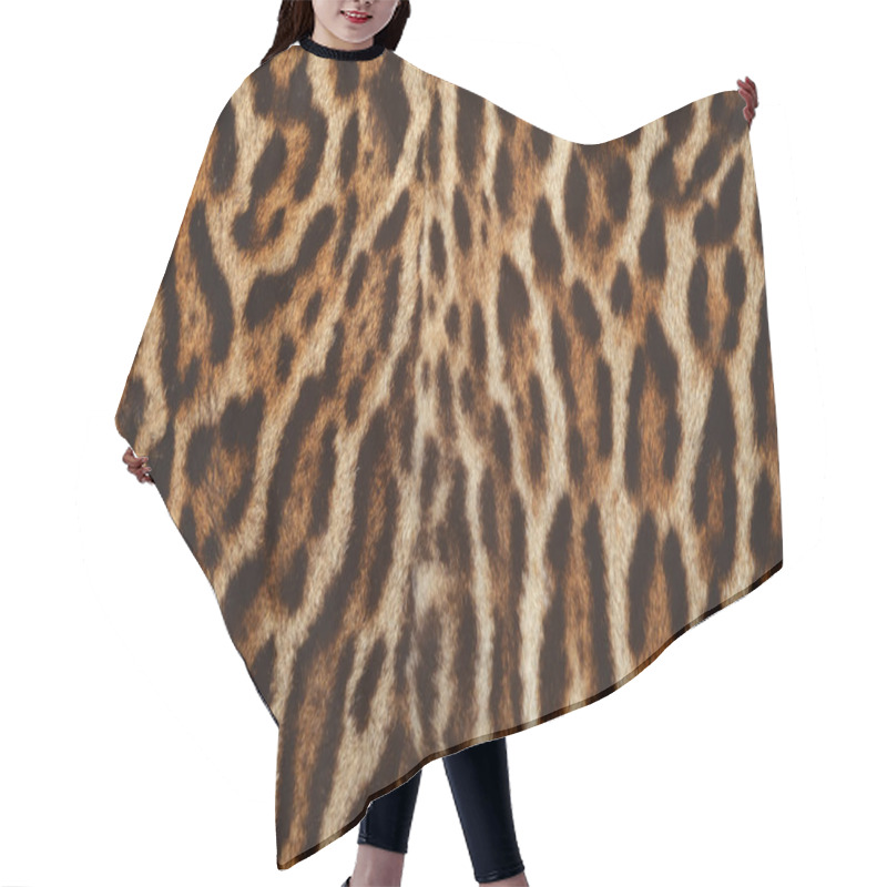 Personality  Leopard Fur Texture Hair Cutting Cape