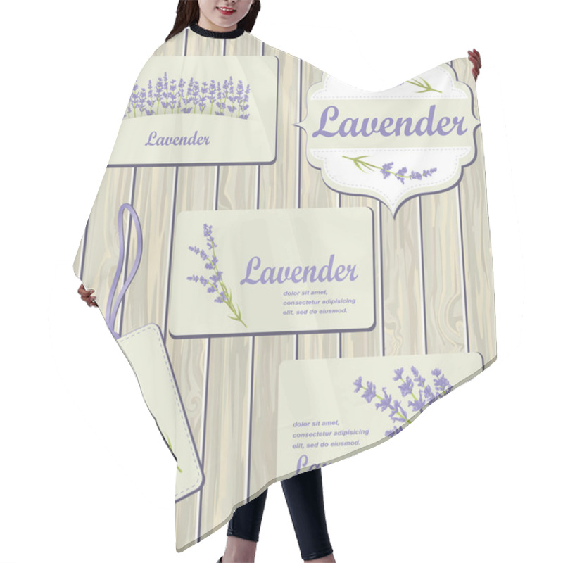 Personality  Lavender Cards And Labels Hair Cutting Cape