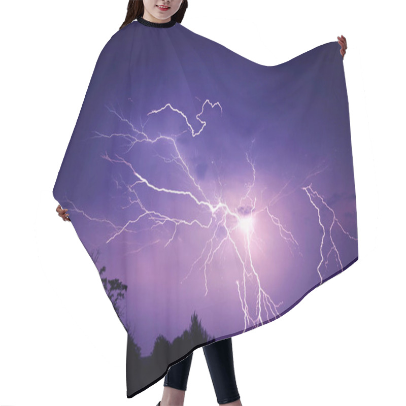 Personality  Thunder, Lightnings And Rain On Stormy Summer Night. Hair Cutting Cape