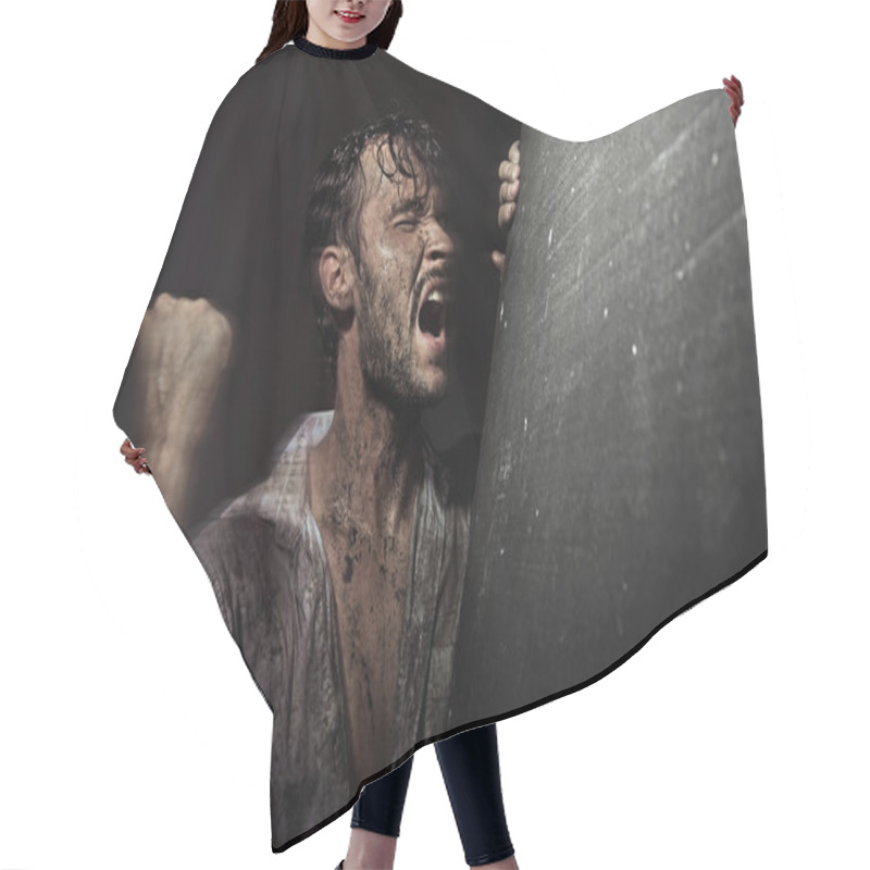 Personality  Exhausted Man Hair Cutting Cape