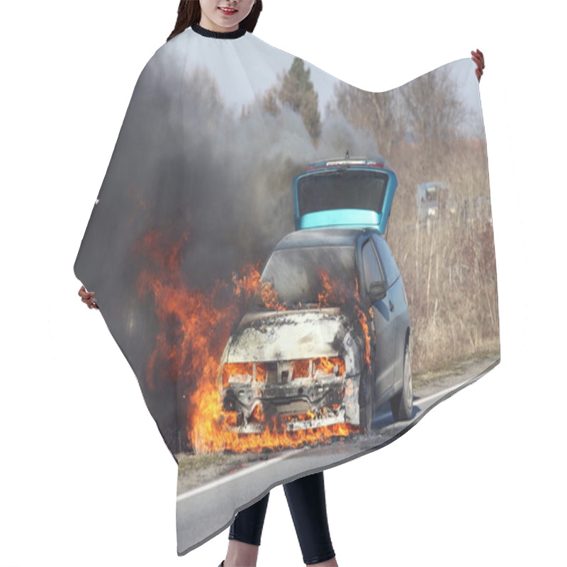 Personality  Burning Car Hair Cutting Cape