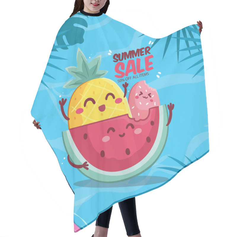 Personality  End Season Summer Sale Illustration With Special Discount Hair Cutting Cape