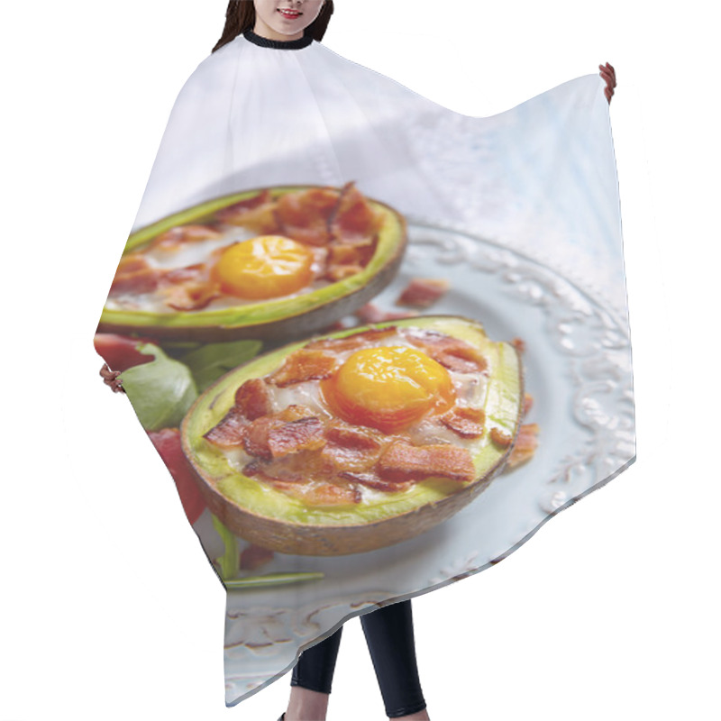 Personality  Avocado Egg Boats With Bacon Hair Cutting Cape