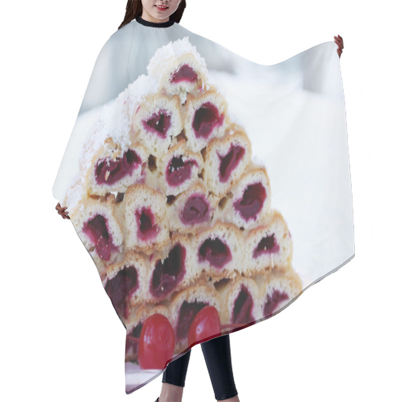 Personality  Cherry Dessert Hair Cutting Cape