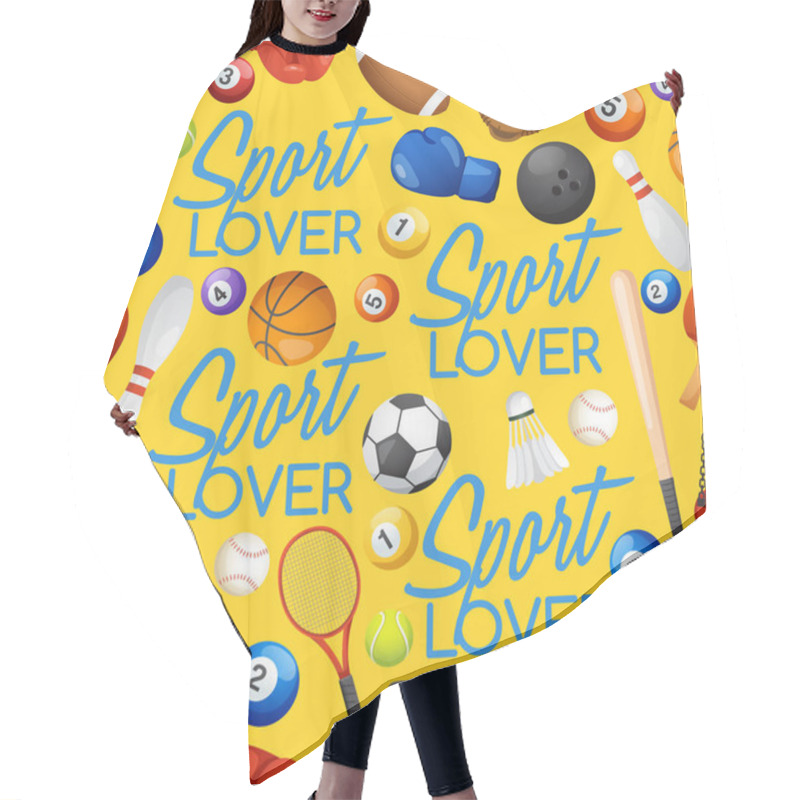 Personality  Sport Lover Seamless Background Hair Cutting Cape