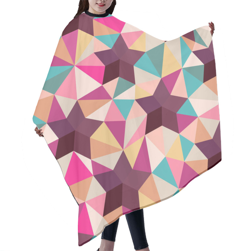 Personality  Vector Background Of Repeating Geometric Stars And Triangles. St Hair Cutting Cape