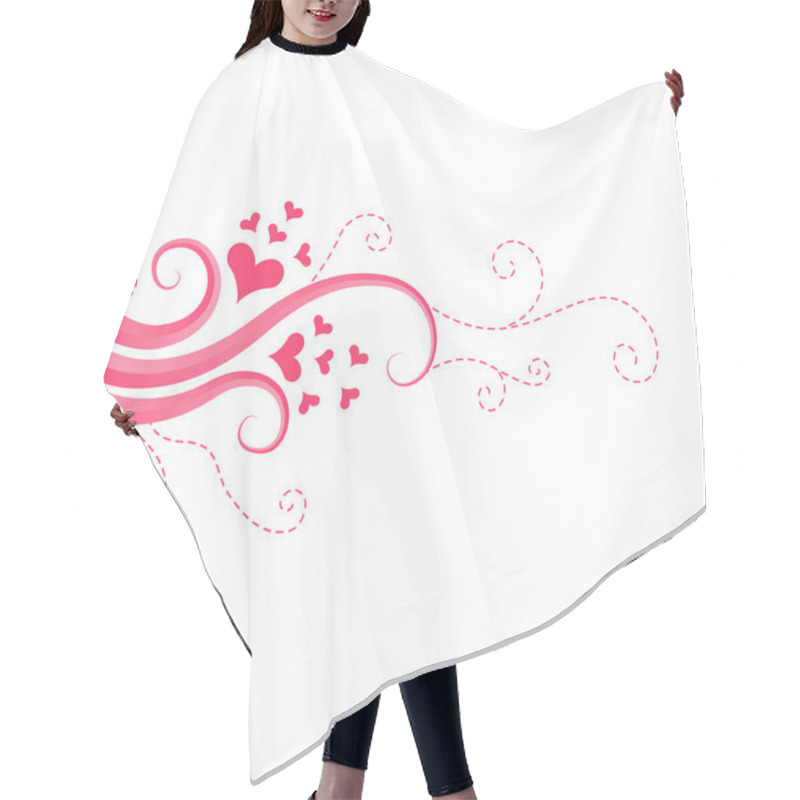 Personality  Cute Valentine Swirl Background Hair Cutting Cape