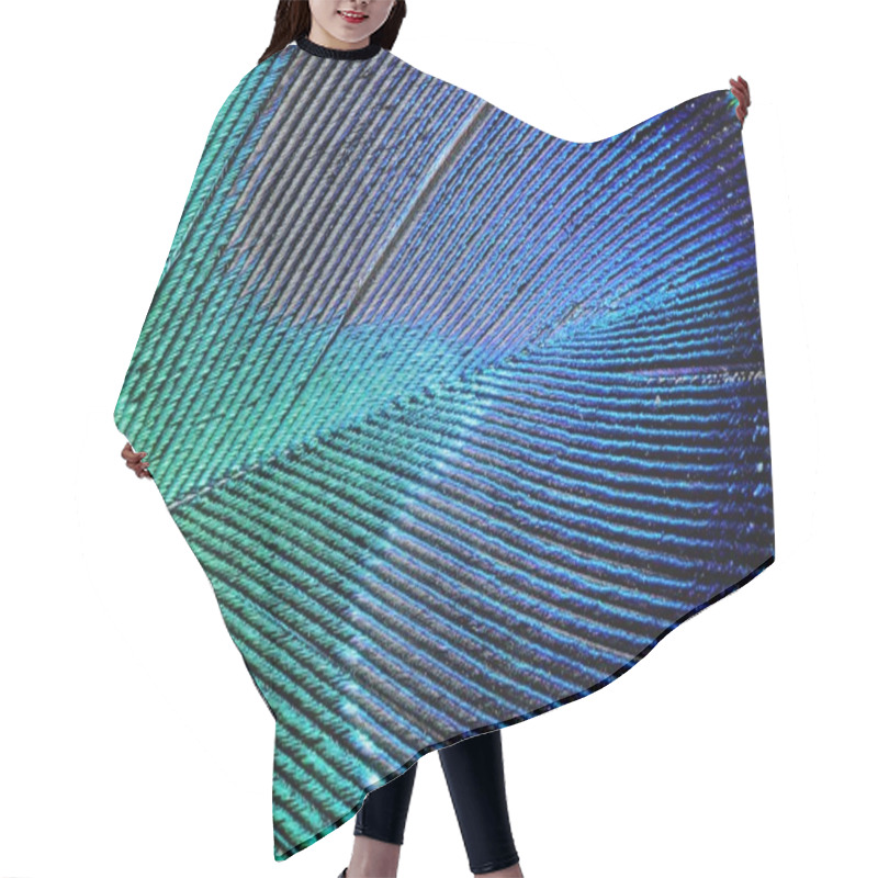 Personality  Peacock Feather Hair Cutting Cape