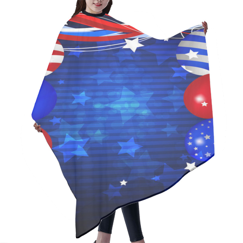 Personality  Independence Day Background Hair Cutting Cape