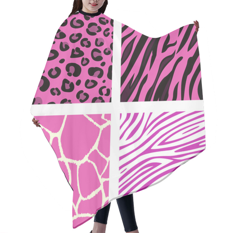 Personality  Fashion Tiling Pink Animal Print Pattern Hair Cutting Cape