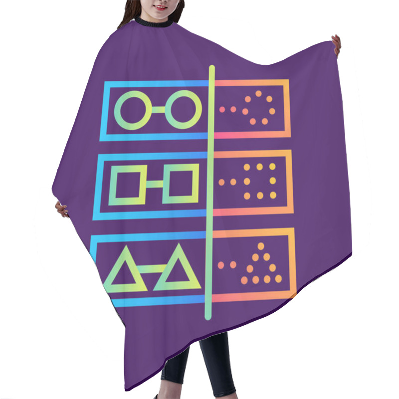 Personality  Linear Icon Prediction Model. Data Science Technology And Machin Hair Cutting Cape