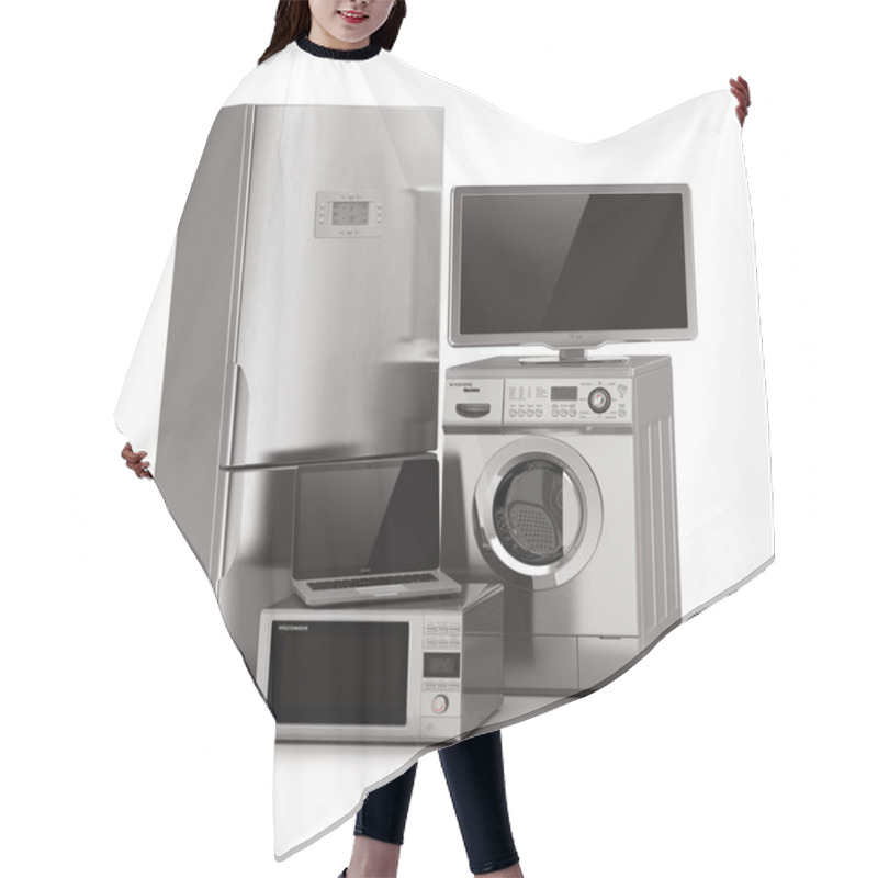 Personality  Home Appliances. Tv, Refrigerator, Microwave, Laptop And Washin Hair Cutting Cape