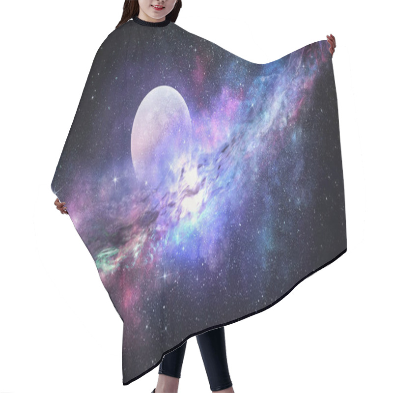 Personality  Space Planets And Nebula Hair Cutting Cape