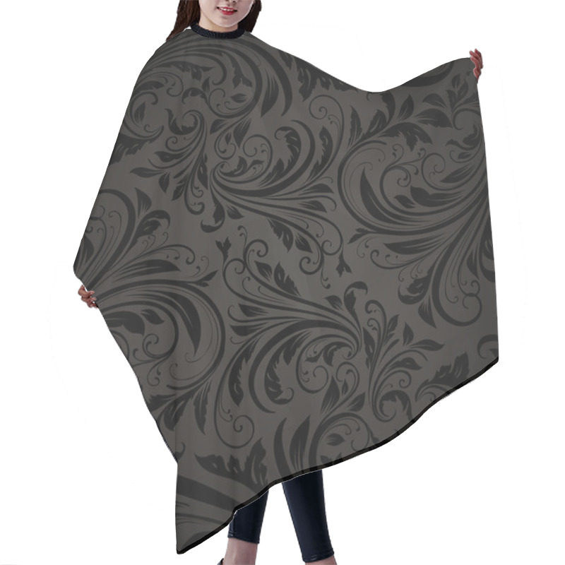 Personality  Seamless Damask Wallpaper Hair Cutting Cape