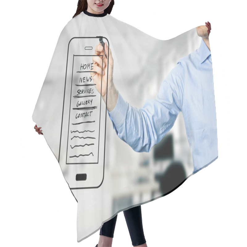 Personality  Designer Drawing Mobile Website Development Wireframe Hair Cutting Cape