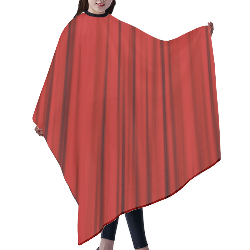 Personality  Red Curtain, Used As Backgrounds And Textures Hair Cutting Cape