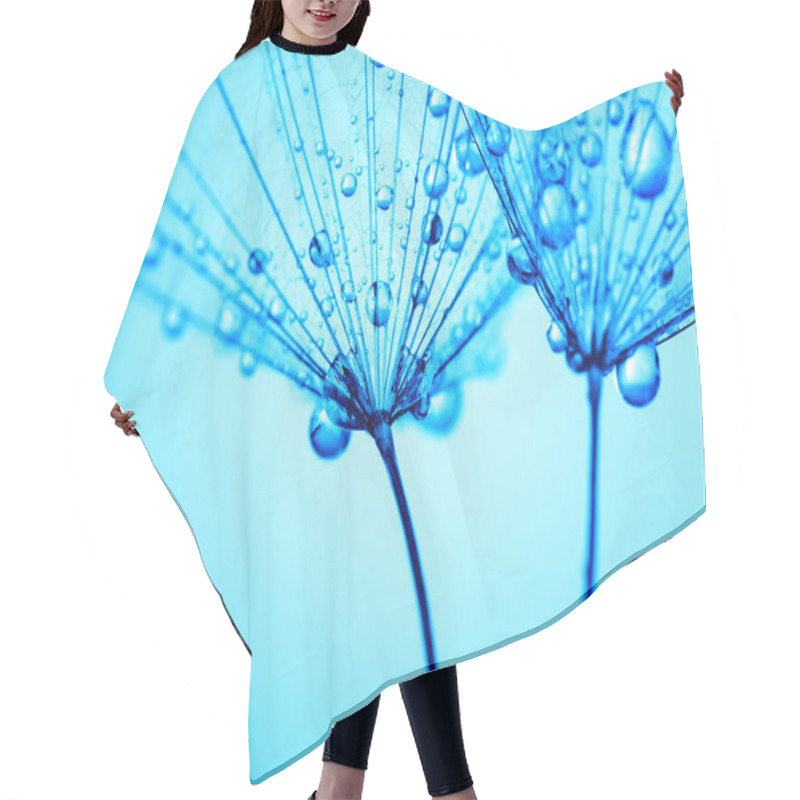 Personality  Dandelion Seeds With Water Drops Hair Cutting Cape