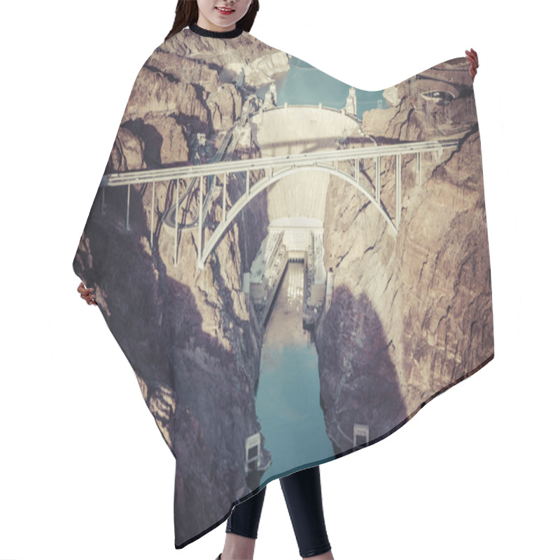 Personality  Hoover Dam And Bridge Hair Cutting Cape