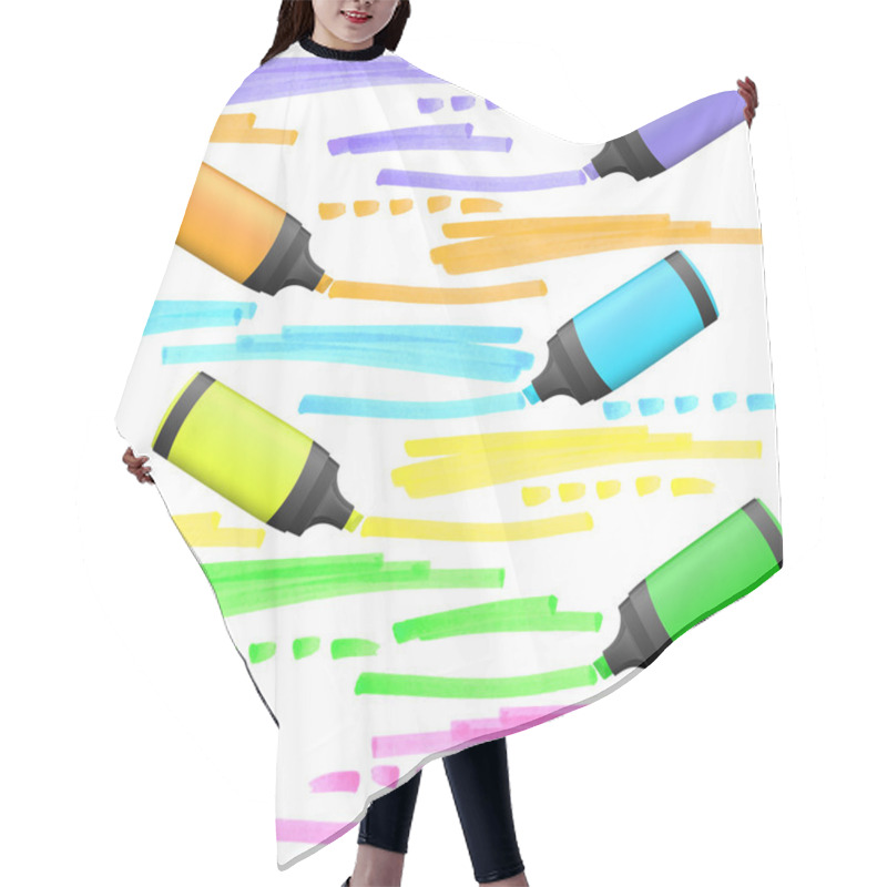 Personality  Highlighters With Markings Hair Cutting Cape