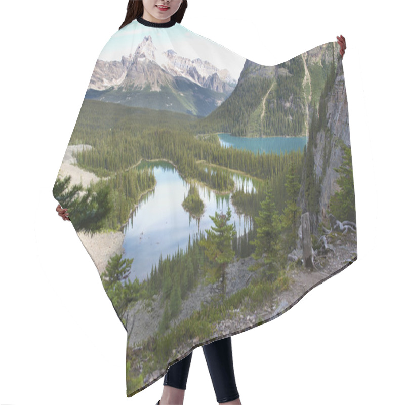 Personality  Above O'Hara Lake And Mary Lake Hair Cutting Cape