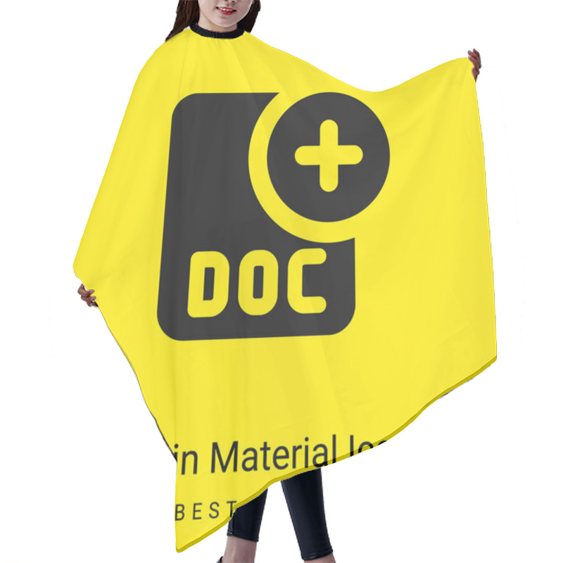 Personality  Add Minimal Bright Yellow Material Icon Hair Cutting Cape