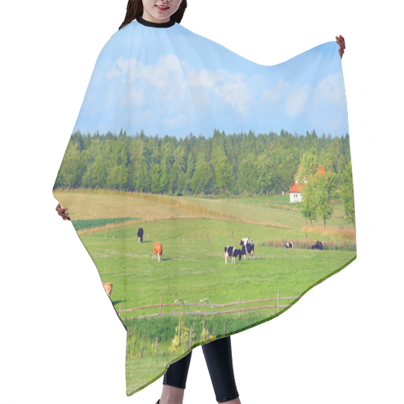 Personality  Polish Summer Rural Landscape Hair Cutting Cape