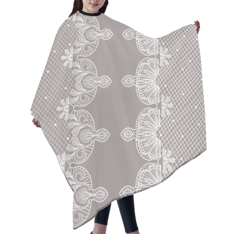 Personality  Vertical Ornamental Seamless Pattern Lace Hair Cutting Cape