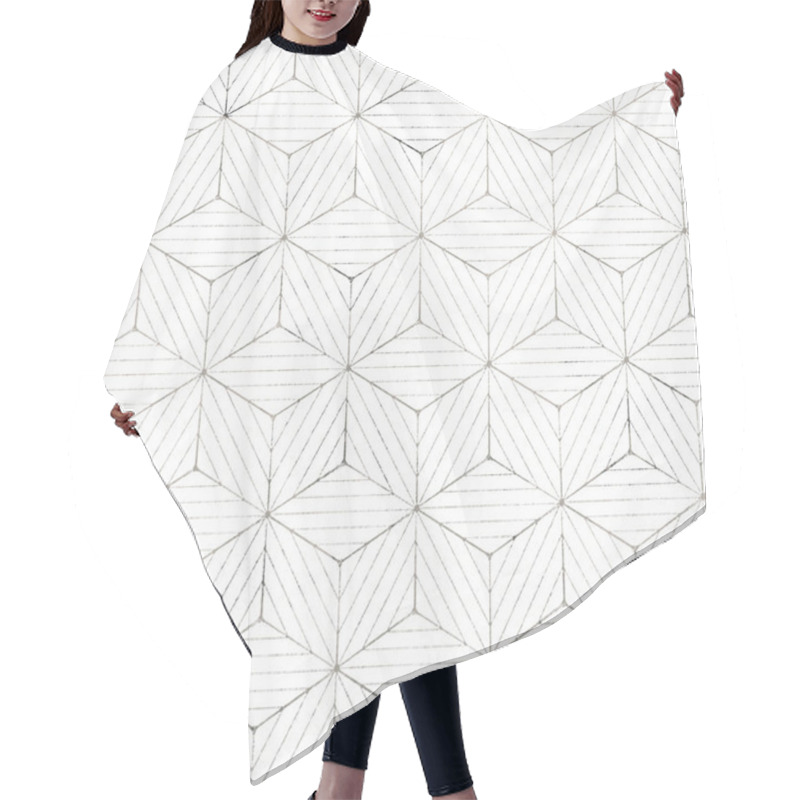 Personality  Geometry Modern Repeat Pattern With Textures Hair Cutting Cape