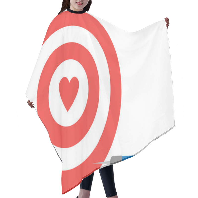 Personality  Bullseye With Heart And Light Bulb Dart Hair Cutting Cape